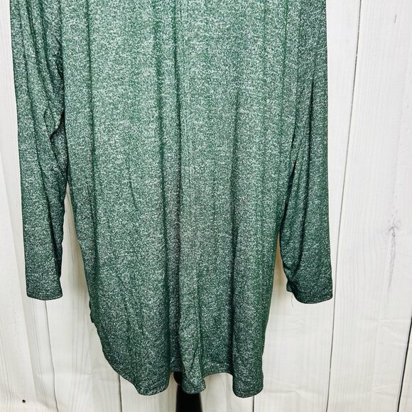 Joan Vass Woman Knit Hoodie Heather Green Women's Sz 1X Soft Rayon Blend Stretch - Picture 9 of 10